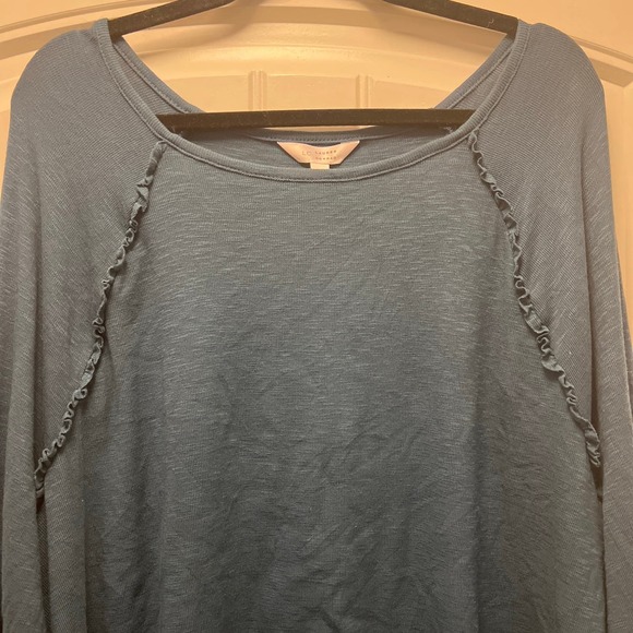 NWT Lauren Conrad Women's Long Raglan Sleeve Pullover Tunic Top Size XXL Blue - Picture 6 of 9